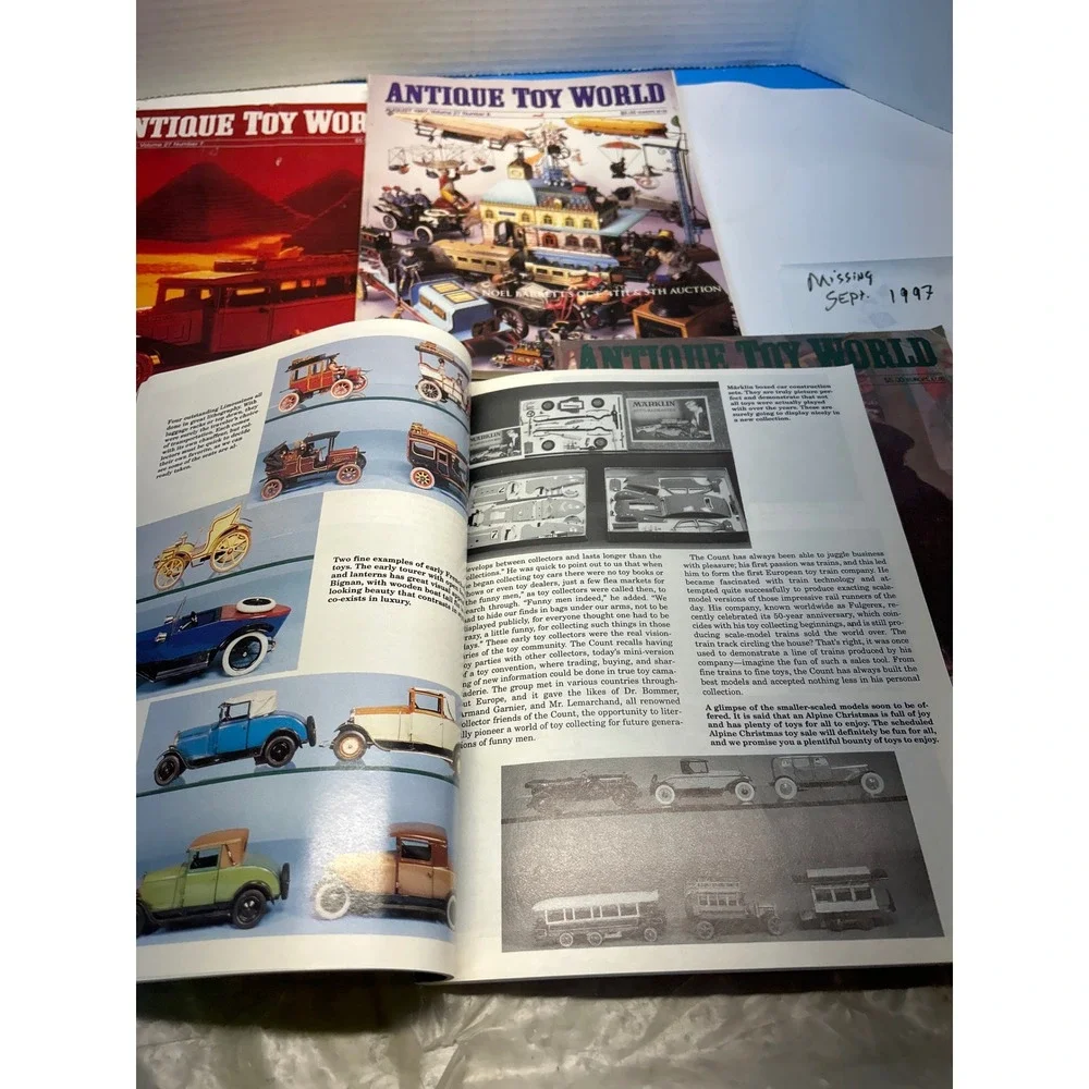 Antique Toy World Magazine Lot Volume 27 1997 11 Issues Toy‎ Reference Collector